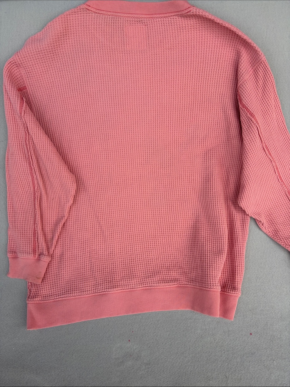 aerie Pink Waffle Knit Crew Sweater - Picture 4 of 4
